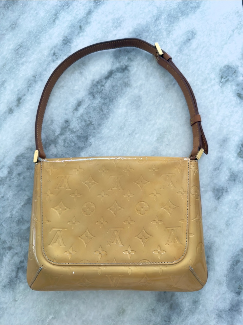 Vintage Louis Vuitton Thompson street bag yellow vernis - Picture 2 of 5